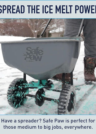 Safe Paw 2-Pack Pet-Safe Snow & Ice Melter, Salt- & Chloride-Free, 8 Lbs - Pet-Friendly Winter Maintenance Product for Driveway, Concrete, Sidewalk, and Outdoor Spaces