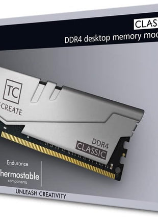 TEAMGROUP T-Create Classic 10L DDR4 32GB Kit (2 x 16GB) 3200MHz (PC4 25600) CL22 Desktop Memory Module Ram - TTCCD432G3200HC22DC01