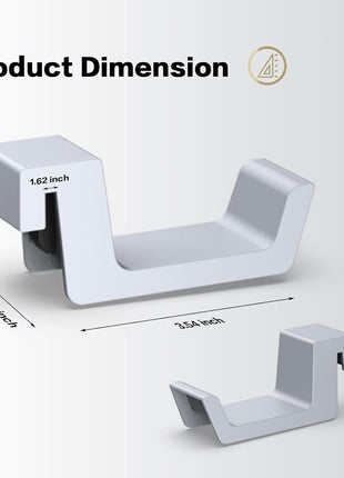 NexiGo PS5 Headphone Holder, [Minimalist Design] Mini Headphone Hanger with Supporting Bar, for Sony PlayStation 5 Gaming Headset, White