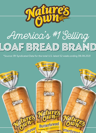 Nature's Own Butterbread, Sliced White Bread, 20 oz Loaf