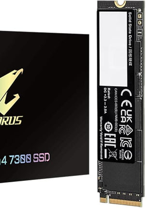 GIGABYTE AORUS Gen4 7300 SSD 1TB PCIe 4.0 NVMe M.2 Internal Solid State Hard Drive with Read Speed Up to 7300MB/s, Write Speed Up to 6000MB/s (AG4731TB)