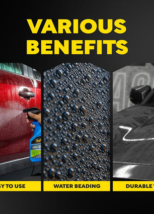 Meguiar's Hybrid Ceramic Wax, Easy-to-Use Spray Wax for Car Detailing with the Superior Protective Power of Advanced SiO2 Hybrid Barrier Technology, 26 Oz Spray Bottle