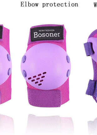 BOSONER Kids/Youth Knee Pads Elbow Pads Wrist Guards Set for 3-15 Years, Child Protective Gear Set for Roller Skates, Cycling, BMX Bike, Skateboard, Inline Skating, Scooter Riding Sports...