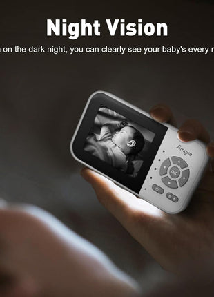 Simyke Upgrade Video Baby Monitor,WiFi Baby Camera,2.8inch Display and App Control,1200ft Long Range,2 Way Talk,Auto Night Vision,Sound Alert,VOX,Temperature Sensor 5 Lullabies Feeding Remind,Home Use