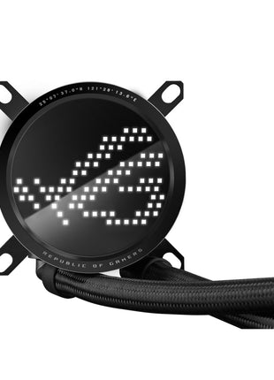 ASUS ROG RYUO III 360 ARGB All-in-one AIO Liquid CPU Cooler 360mm Radiator, Asetek 8th gen Pump Solution, Anime Matrix LED Display and ROG AF 12S ARGB Fan., 6 Year Warranty