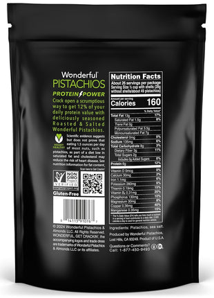 Wonderful Pistachios In Shell, Roasted & Salted Nuts, 48 Ounce Resealable Bag, Protein Snacks, Bulk Snacks, Healthy Snacks for Adults