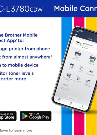 Brother Color Laser Printer with Wireless Printing Fast 19 PPM Output, Duplex Feature, Mobile Device Compatible, 250-Sheet Paper Tray for Professional Home Office Printing (HL-L3220CDW)