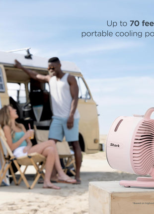 Shark FlexBreeze HydroGo Fan—Ultra-powerful portable fan with indoor + outdoor mist. Corded & cordless, 5 speeds, evaporative misting, Grey, FA052