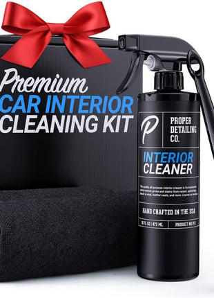Interior Car Cleaning Kit - Professional Auto Detailing Supplies with Brush for Complete Vehicle Interior Detailing - Car Interior Cleaner Kit for Deep Cleaning. Car Detailing Interior Detailing Kit.