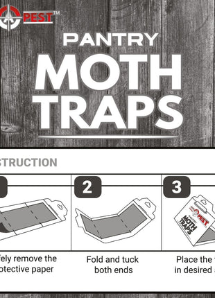 8 Pack Pantry Moth Traps- Safe and Effective for Food and Cupboard- Glue Traps with Pheromones and Anti bacterial for Pantry Moths