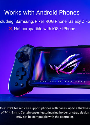 ASUS ROG Tessen Mobile Gaming Controller – Android Phones ONLY, Foldable, Compact, Wired USB-C, Programmable, Fast Charging, RGB – for Call of Duty: Warzone Mobile, Minecraft, Roblox, 350+ Games