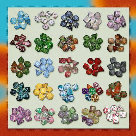 Mystery Dice Set, DND Dice, Guaranteed No Duplicates, 1 Pack | Mystery D&D Dice, Wide Range of Pattern, Gaming Dice, Suitable for Role Playing, Table Games, 7 Polyhedral DND Dice Set