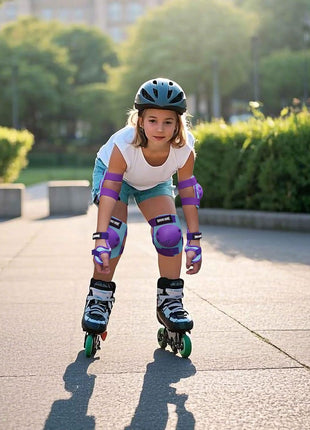 Kids/Youth Knee Pads Elbow Pads Wrist Guards 3 in1Protective Set, for 3-15 Years Child Roller Skates, Cycling, Inline Skating, Skateboard, BMX Bike, Balance Bike, Scooter Riding Sports