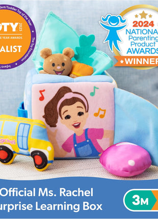Ms. Rachel Surprise Learning Box with 6 Educational & Developmental Toys | 6 Soft Accessories & Interactive Scenes, Develops Fine Motor Skills, Baby Toys for Girls & Boys Ages 3 Months to 2+