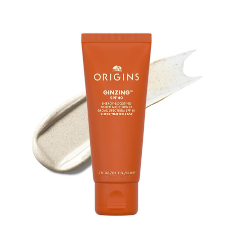 Origins GinZing Energy-Boosting Tinted Moisturizer with SPF 40 | Hydrates & Perfects | Skin Tint with Caffeine and Ginseng, 1.7 Fl Oz