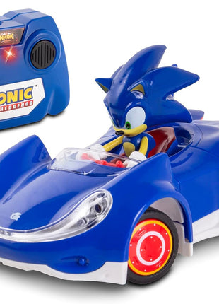 NKOK Sonic & Sega All-Stars Racing RC Car 1:28 Scale 2.4GHz, Ages 6+ | Officially licensed Sega Sonic the Hedgehog - 6.5" compact design - rubber tires - up to 150 ft range - ages 6+