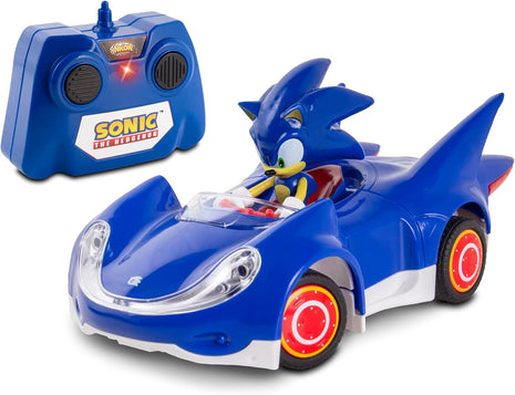 NKOK Sonic & Sega All-Stars Racing RC Car 1:28 Scale 2.4GHz, Ages 6+ | Officially licensed Sega Sonic the Hedgehog - 6.5" compact design - rubber tires - up to 150 ft range - ages 6+