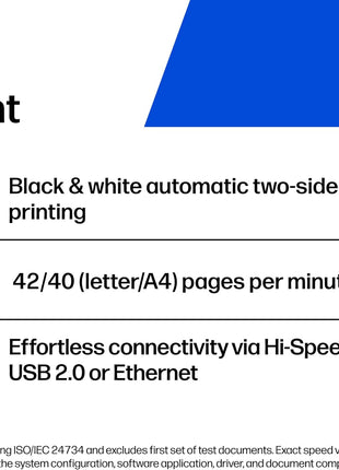 HP LaserJet Pro 4001dn Black & White Printer, Print, Fast speeds, Easy Setup, Mobile Printing, Advanced Security, Best-for-Small Teams, Ethernet/USB only