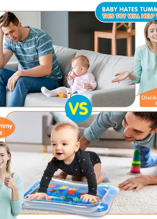 Infinno Inflatable Tummy Time Mat Premium Baby Water Play Mat for Infants and Toddlers Baby Toys for 3 to 24 Months, Strengthen Your Baby's Muscles, Portable
