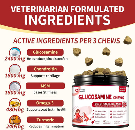 Glucosamine for Dogs Soft Chews and Probiotics for Dogs Powder