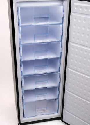 Hamilton Beach Upright Freezer, Deep Freeze, Stainless Steel Freezer with Drawer Compartments, 11 cu. ft. Freezer – 25"D x 23.6"W x 66.5"H