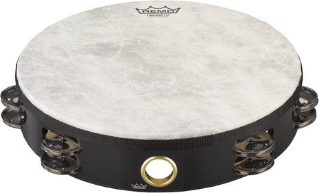 Remo TA-5210-70 Fiberskyn Tambourine - Quadura Black, 10 inch