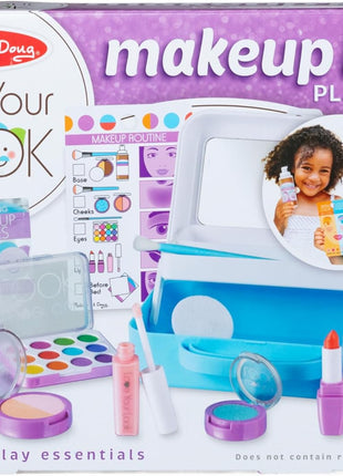 Melissa & Doug Love Your Look Pretend Makeup Kit Play Set – 16 Pieces for Mess-Free Pretend Play (Does NOT Contain Real Cosmetics)