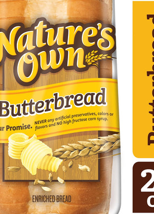 Nature's Own Butterbread, Sliced White Bread, 20 oz Loaf