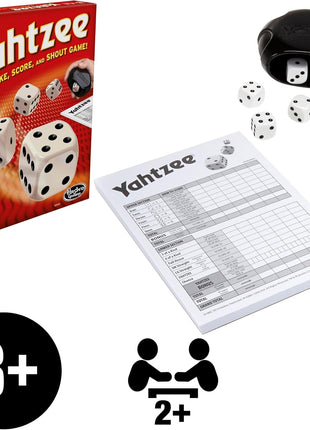 Hasbro Gaming Yahtzee Game, Fast-Playing Dice Games for Kids, Teens, and Adults, Strategy Games, Family Games for Kids, 2 or More Players, Ages 8 and Up