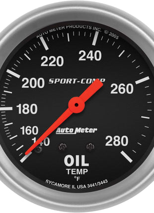 AUTO METER 3443 Sport-Comp Mechanical Oil Temperature Gauge