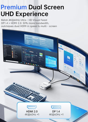 ACEMAGIC Mini PC Computers 11 Pro, Twin Lake N150 (Beat N97/N95) 16GB DDR4 RAM 256GB M.2 SSD up to 3.6 GHz, Small PC Desktop Computers Support Dual 4K, WiFi, BT, Ethernet, Micro PC for Business Home