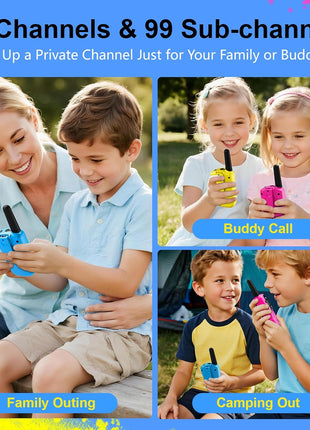 Walkie Talkies for Kids Games Outdoor Toys for 3-12 Year Old Boys Girls, 3 Miles Long Range Walkie Talkie to Camping Hiking, 4 Year Old Girl Birthday Gifts for 3 4 5 6 7 8 9 Year Old Boy Girl Gift
