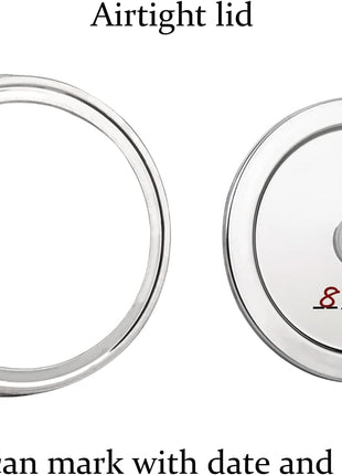 Jillmo Fermentation Kit, Stainless Steel Fermenting Lids for Wide Mouth Mason Jars (NO Jars)