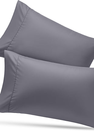 Utopia Bedding Pillow Cases Queen Size 2 Pack ??Soft Brushed Microfiber ??Envelope Closure ??Perfect for Hospitals, Hotels, Guest Rooms ??Oeko TEx Certified, 20x30 Inches (Grey)