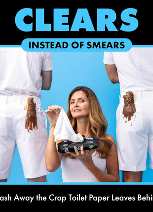 DUDE Wipes On-The-Go Flushable Wipes - 1 Pack, 30 Count - Unscented Extra-Large Individually Wrapped with Vitamin E & Aloe - Septic and Sewer Safe
