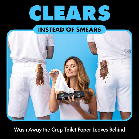 DUDE Wipes On-The-Go Flushable Wipes - 1 Pack, 30 Count - Unscented Extra-Large Individually Wrapped with Vitamin E & Aloe - Septic and Sewer Safe