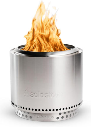 Solo Stove Bonfire with Stand 
•19.5 inch Smokeless Fire Pit, Removable Ash Pan 
•Portable Stainless Steel Wood Burning Outdoor Fireplace, Ideal for 4–6 People, 21.75 lbs