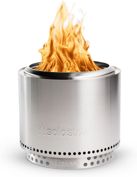 Solo Stove Bonfire with Stand 
•19.5 inch Smokeless Fire Pit, Removable Ash Pan 
•Portable Stainless Steel Wood Burning Outdoor Fireplace, Ideal for 4–6 People, 21.75 lbs