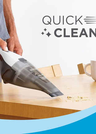 BLACK+DECKER dustbuster Cordless Handheld Vacuum, Portable Car Vacuum Cordless Rechargeable, Wall Mount, Strong Suction QuickClean (HNVC215B10)