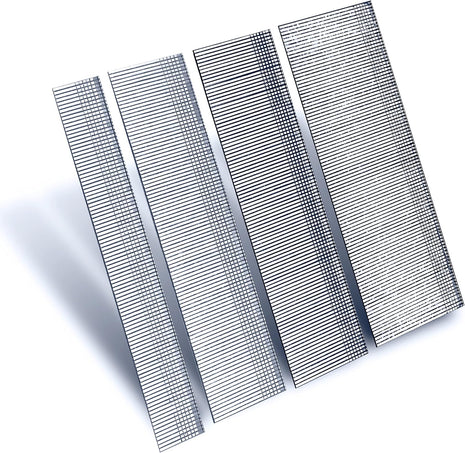 18 Gauge Brad Nails 4 Sizes (2",1-1/2",1-1/4",3/4"),1000-Pack | Assorted Galvanized 18 GA Nail Gun Nails and Small Finishing Nails for Pneumatic, Electric Brad Nailer