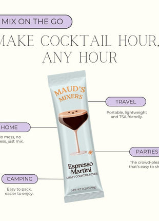 Maud's Mixers Variety Pack Cocktail Mix, 12 ct, Mocktail Non-Alcoholic Drinks - Made with Real Agave - Low Calorie, Low Sugar, Easy to Mix