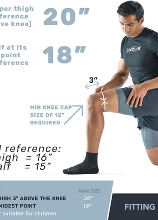 Knee Brace Meniscus Tear Support For Arthritis Acl, Mcl Pain Patented 4-way Adjustable Wraparound Strap Dual Side Stabilizer For Patella Stability Size [medium]