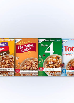 Total Breakfast Cereal, 100% Daily Value of 11 Vitamins and Minerals, Whole Grain Cereal, 16 oz
