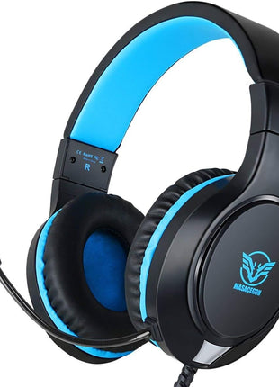 Masacegon Gaming Headset for PC,Gaming Headphone Compatible with Xboxone,PS4,Nintendo Switch,3.5mm Over-Ear Headphones with Noise Canceling Feature