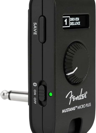 Fender Mustang Micro Plus Headphone Amplifier, Bluetooth Audio Streaming and 50 Amp and Effects Models, with 2 Year Warranty