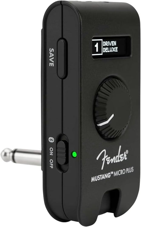 Fender Mustang Micro Plus Headphone Amplifier, Bluetooth Audio Streaming and 50 Amp and Effects Models, with 2 Year Warranty