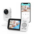 Simyke Upgrade Video Baby Monitor with Camera,1200ft Long Range,APP,2.8inch Display, Auto Night Vision,5 Lullabies,Sound Monitor,Feeding Timer,2-Way Talk,for Baby/Elderly/Pet,VOX/ECO,Temperature Sensor