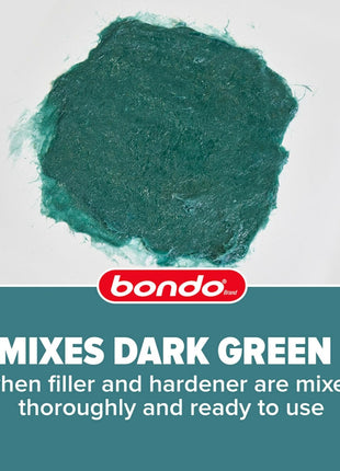 3M Bondo Short Strand Fiberglass Reinforced Filler 1.37 LB (621 g) with Bondo Cream Hardener 0.5 oz (14g), Repair Holes Up To 0.5 IN, Waterproof (SS-PT-ES)