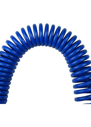 YOTOO Polyurethane Recoil Air Hose, Air Compressor Hose 1/4" Inner Diameter by 25' Long with Bend Restrictor, 1/4" Industrial Quick Coupler and Plug, Blue