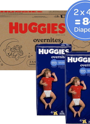 Huggies Size 6 Overnites Baby Diapers: Overnight Diapers, Size 6 (35+ lbs), 84 Ct (2 Packs of 42), Packaging May Vary